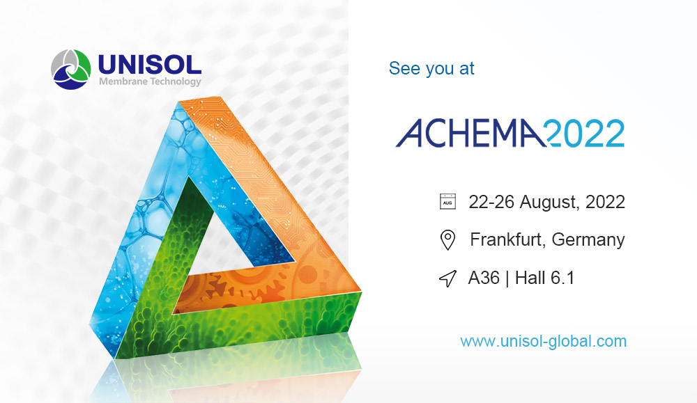 UNISOL membrane technology invitaion for ACHEMA 